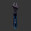 Hardware Tools Adjustable Wrench With Blue Comfortable Handle Modern Design 3d model
