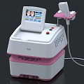 White and Pink Medical Device F003 with Digital Screen and Handheld Probe