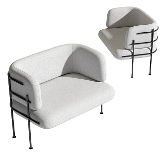 Modern Single Sofa 3d model