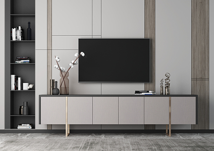 Modern TV Cabinet Simple TV Cabinet Decorative Cabinet 3d model