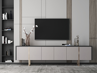 Modern TV Cabinet Simple TV Cabinet Decorative Cabinet 3d model