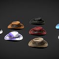 Modern hat cowboy hat bag 3d model