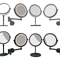 Multiple Mirror Designs Featuring Tabletop Stand And Wall Mounted Adjustable Styles For Home Decor 3d model