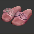 Fashionable Women's Pink Bowknot Slippers Soft Sole Casual Daily Wear Shoes