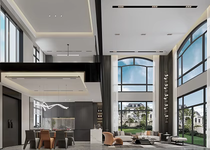 Modern Guest Restaurant Villa Guest Restaurant 3d model