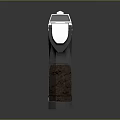 Modern Tactical Pistol Design with White Barrel Black Body and Wooden Grip
