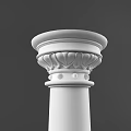European Roman Column White Column Support Column 3d model