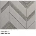 Wood Marble Chevron Pattern Wall Design With Modern Geometric Accents 3d model