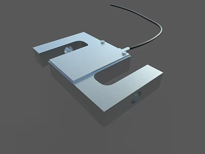 Industrial Equipment Metal Bracket With Cable Connection And Heavy Duty Mounting Plate 3d model
