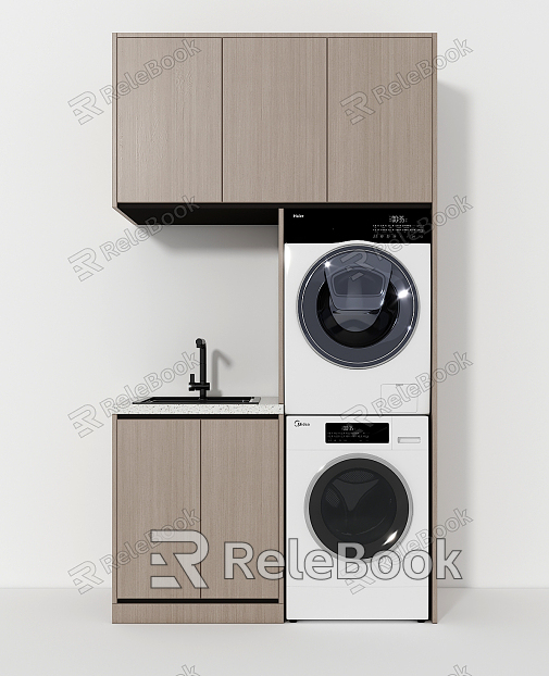 Modern Washing Machine Cabinet Balcony Washing Machine Cabinet model