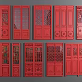 Traditional Chinese Red Carved Screens With Various Styles And Intricate Designs