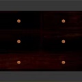 Classic Dark Wood Chest of Drawers With Multiple Drawers And Golden Knobs