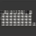 Stacked Household Items Arranged In Cubic Shape With Reflective Surface