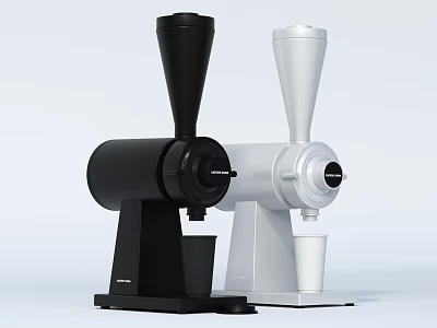 Modern Black And White Coffee Grinders As Kitchen Appliances With Sleek Design 3d model