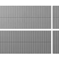 Gray Striped Decorative Wall Panel Design With Textured Pattern For Modern Interior 3d model