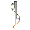 Modern Spiral Design Chandelier With Black Frame And Yellow Lights For Interior Decor