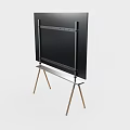 Ultra Slim LED Television With Metal Stand Displaying Snowy Mountain Landscape