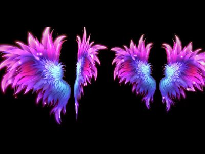 modern wing wing wing feather 3d model