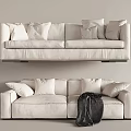 Cream wind sofa pillow 3d model