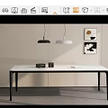Modern HC28 Dining Table 3d model