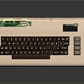 Vintage Commodore Keyboard Classic Beige Brown Design With Functional Keys Retro Electronic Appliance