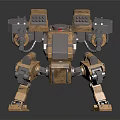 Modern Robot Warrior Mechanical Combat Police Mechanical Armor 3d model