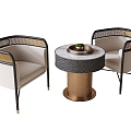 Modern Negotiation Table and Chair Coffee Table and Chair Casual Table and Chair Single Chair 3d model