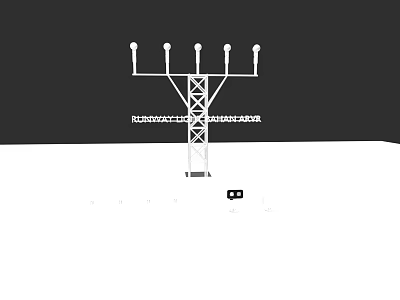 Outdoor Light with Metal Pole Structure and Multiple Lights for Street Lighting 3d model