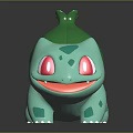 Cute Bulbasaur Character Figure With Light Green Body Red Eyes And Green Back Bulb
