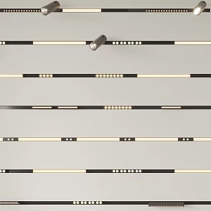 Modern spotlights Magnetic lights Track lights 3d model