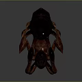 Detailed Game Movie Monster Character With Multi Legs And Dark Red Design