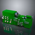 Green Mechanical Industrial Machine With Control Knobs Adjustable Handles And Metal Components 3d model