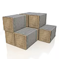 Wooden Storage Boxes With Gray Panels For Household Organization And Stacking