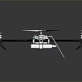 Quadcopter Drone Design Featuring Four Propellers Black White Body And Sturdy Frame 3d model
