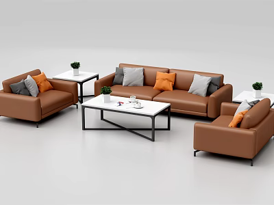 Modern Sofa Coffee Table Combination Leisure Combination Sofa 3d model