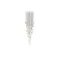 Elegant Modern Spiral Transparent Crystal Chandelier With Hanging Lighting Elements