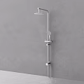 Modern Chrome Shower System with Rainfall Head and Handheld Sprayer Wall Mounted Design for Bathroom