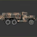 Camouflage Military Tanker Truck Detailed 3D Model With Realistic Off Road Design
