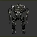 Military Camouflage Robot and Mechanical Creature with Bipedal Armor and Joints Structure