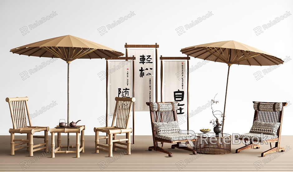 Modern Courtyard Outdoor Table and Chair Courtyard Leisure Table and Chair Outdoor Chair Side Corner Umbrella model