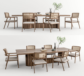 Rattan Dining Chair 3d model