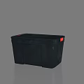 Black Storage Box with Red Accents for Home Organizing and Storage Solutions
