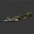 Detailed Coastal Island Terrain With Sandy Beach Green Trees And Blue Water