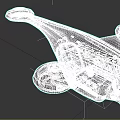 Sci Fi Style Helicopter With Futuristic Rotor And Body Details