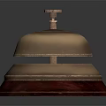 Elegant Home Furniture Decorative Brass Bell Featuring Wooden Base And Shiny Surface Design