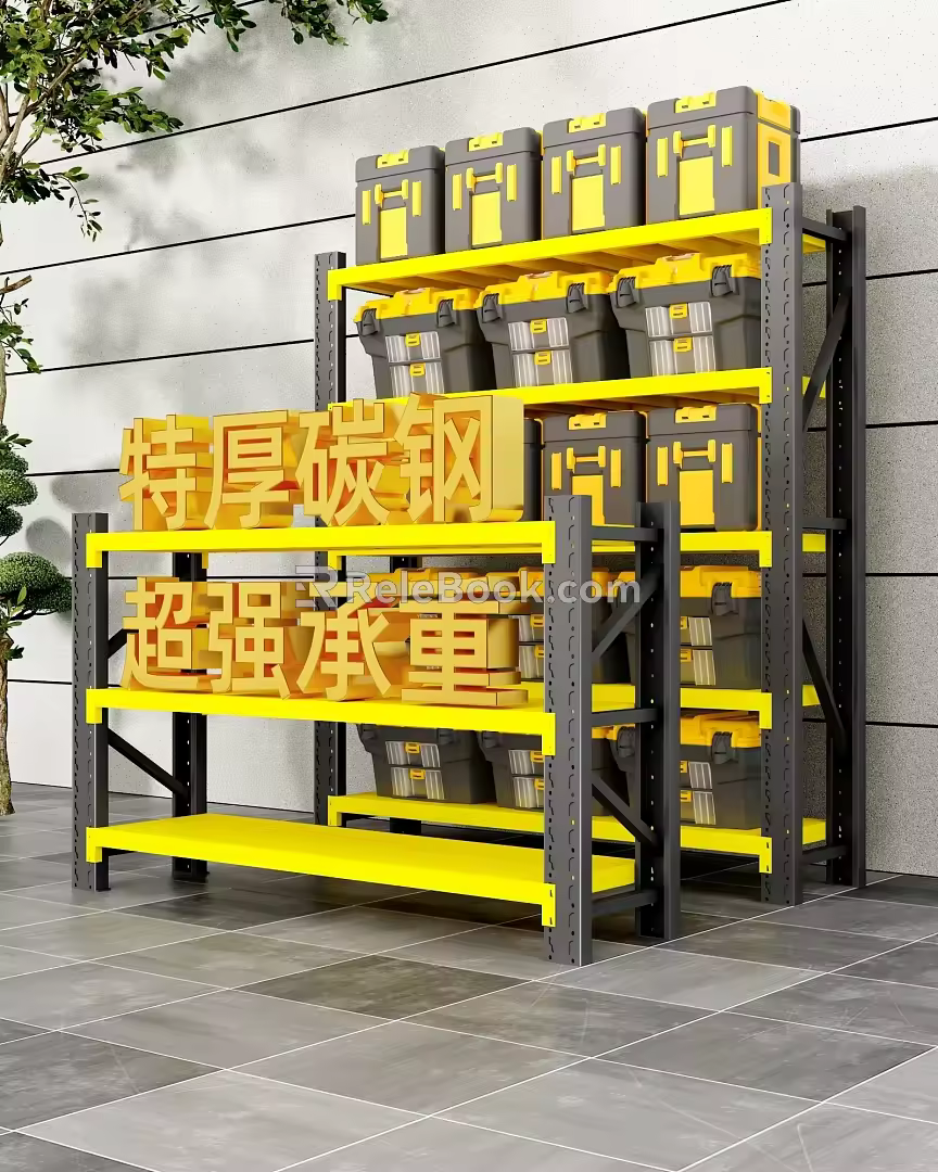Heavy Warehouse Storage Shelf Multi-layer Floor Storage Rack Storage Rack 3d model