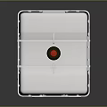 Household Storage Tank With Square Structure Red Lid Metal Frame And Bottom Valve