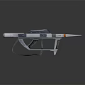 Sci Fi Weapon Design With Long Barrel Scope And Metallic Grip Details 3d model