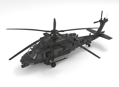 helicopter gunship helicopter military aerial vehicle 3d model