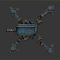 Mech Warrior Mech Soldier Machine Battlearm Mechanical Battlearm Machine Fighter Robot 3d model